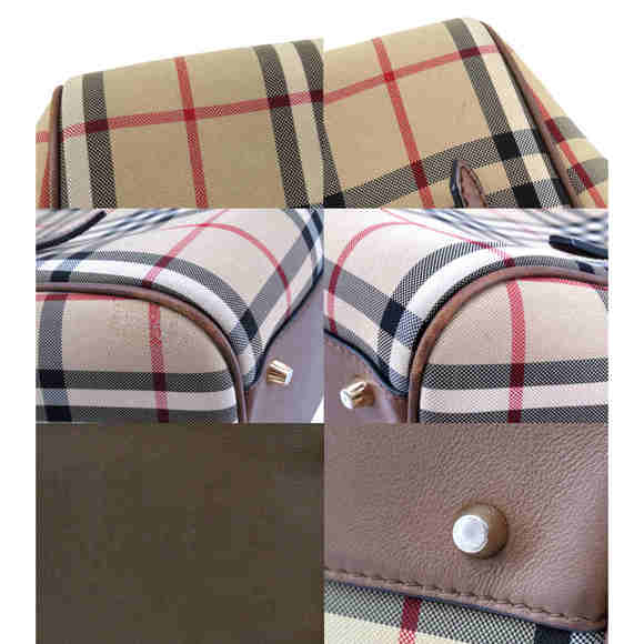 Burberry London England Tote Bag Canvas Beige - Picture 6 of 6